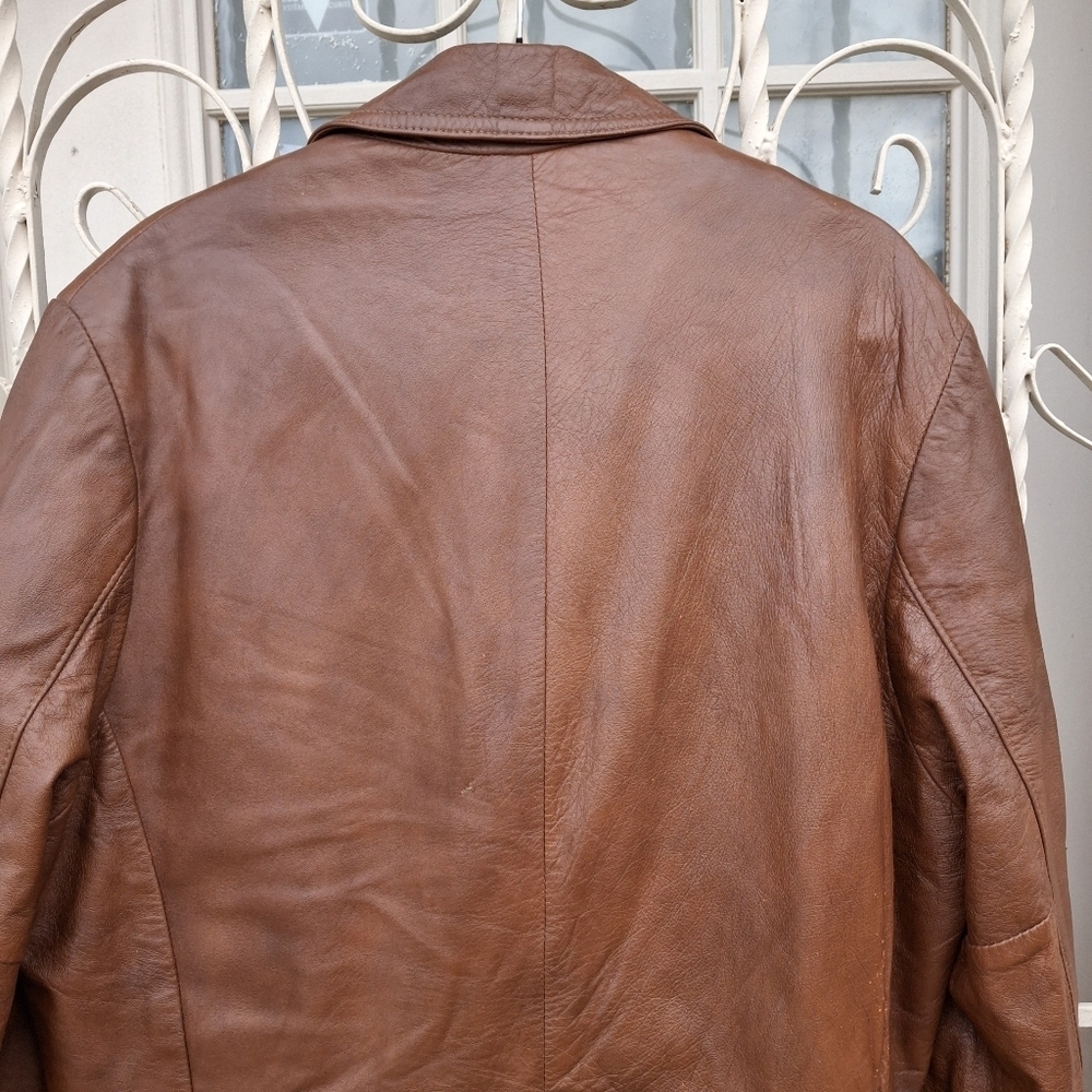 Vintage Cabretta Angel Skin by Grais Leather Vest Lined Jacket Men Size 42L - Picture 7 of 16